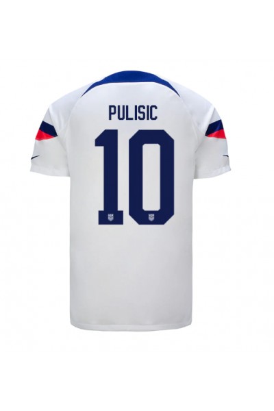 Yhdysvallat Christian Pulisic #10 Jalkapallovaatteet Kotipaita MM-kisat 2022 Lyhythihainen